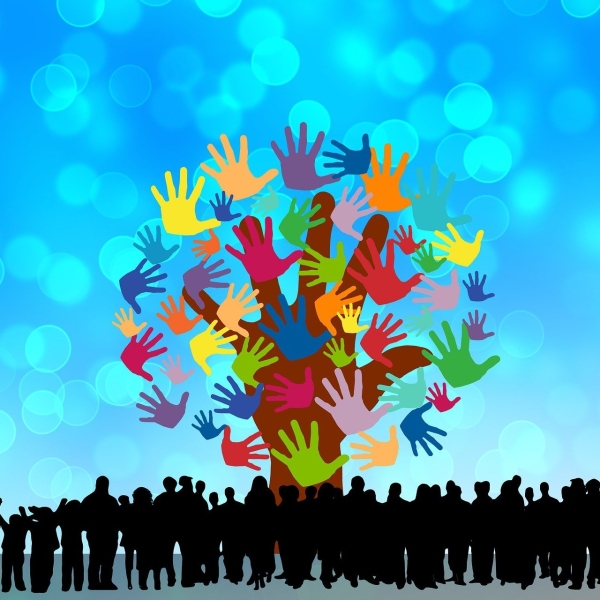 Illustration représentant un regroupement d'individus
